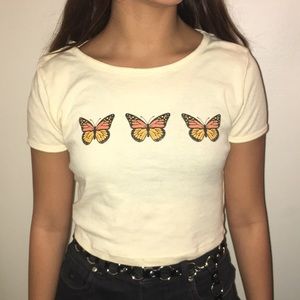 Cream colored crop top